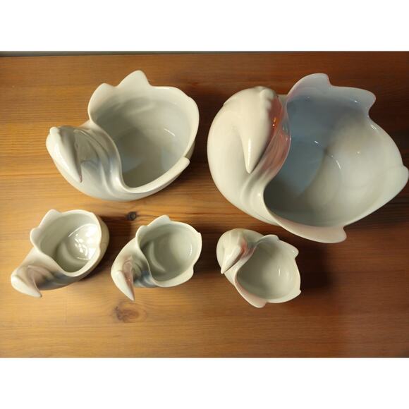 Dansk Japan Porcelain Bird Candle Holders or Planters – Set of 5 - Picture 4 of 4